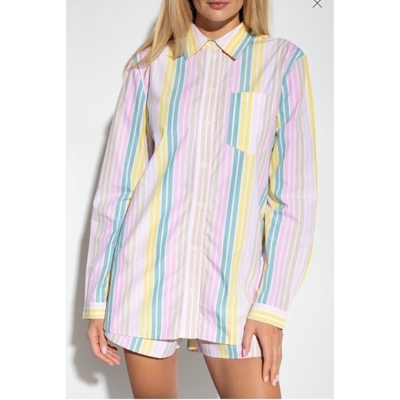 Ganni Striped Button Down Shirt - Picture 1 of 9